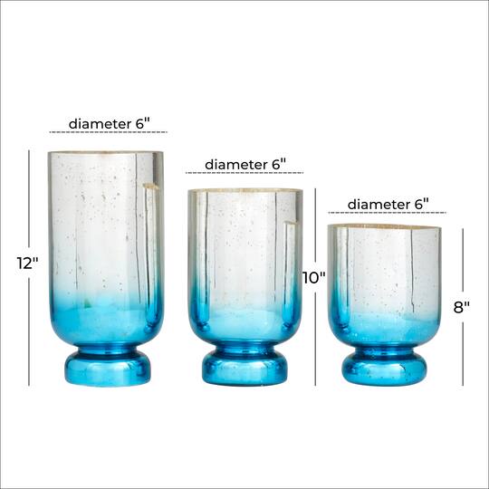 Blue Coastal Candle Holder Set